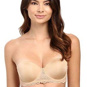 Calvin Klein Seductive Comfort Customized Lift Strapless Push Nude Bra Multi-way